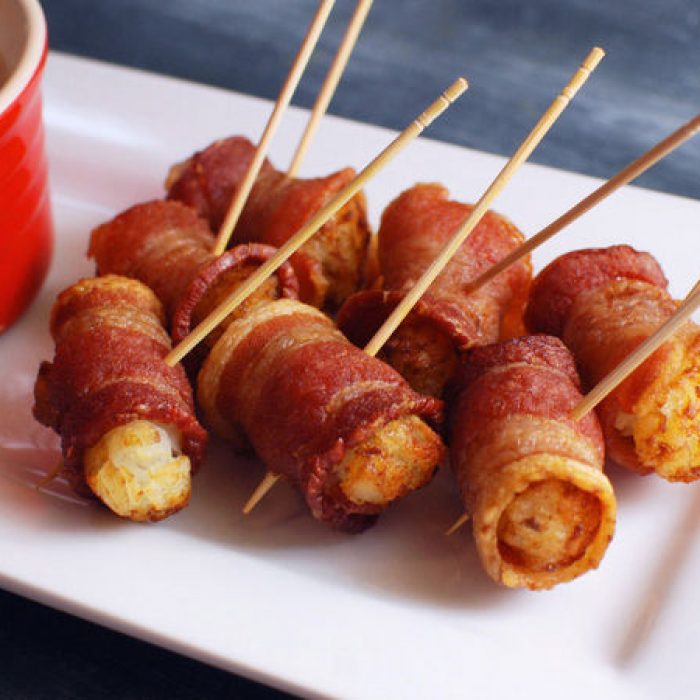 Bacon And Cheddar Cheese Wrapped Tater Tots Baron Knifeon 8741